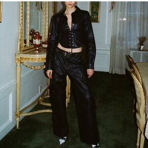 With Jean Arden Top and Rain Cargo Pants in Blue Wax